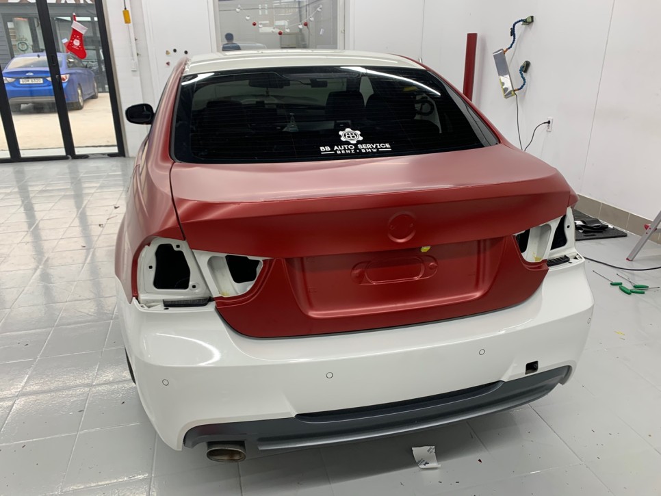 화성 향남읍 / 사틴 뱀파이어레드 전체랩핑(3M) / BMW / 3시리즈