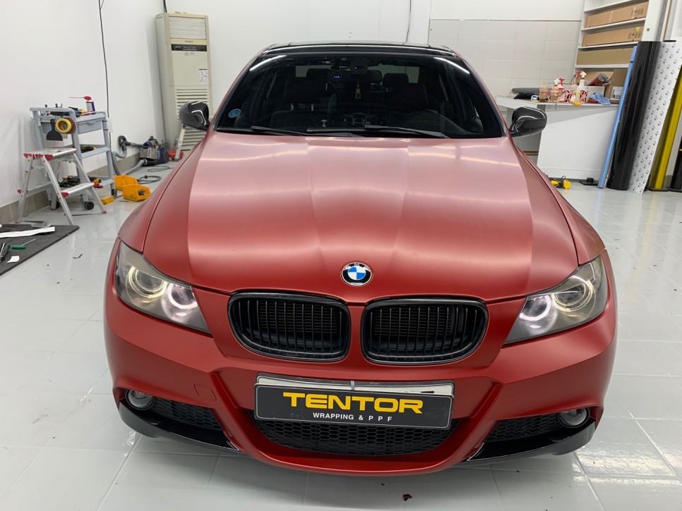 화성 향남읍 / 사틴 뱀파이어레드 전체랩핑(3M) / BMW / 3시리즈