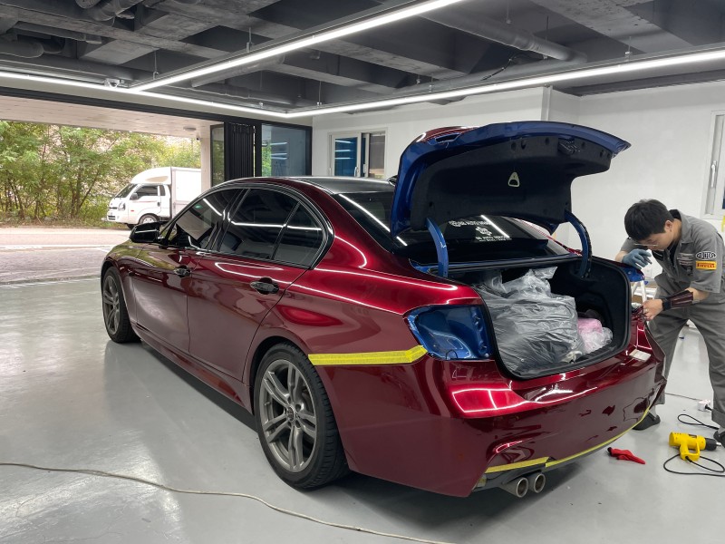 화성 향남읍 / 메탈레드 고광택 리쿼드 전체랩핑(AX) / BMW / 3시리즈