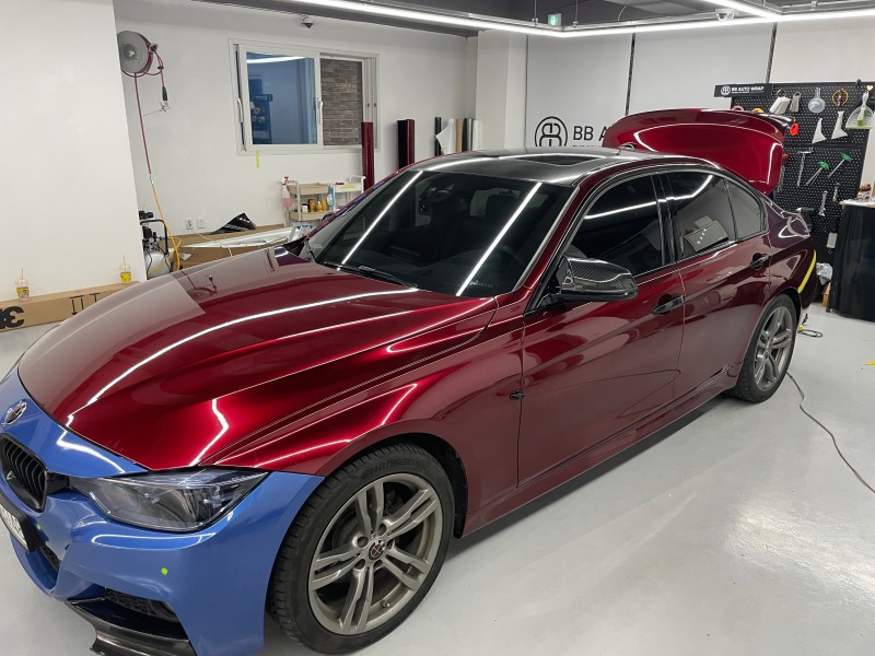 화성 향남읍 / 메탈레드 고광택 리쿼드 전체랩핑(AX) / BMW / 3시리즈