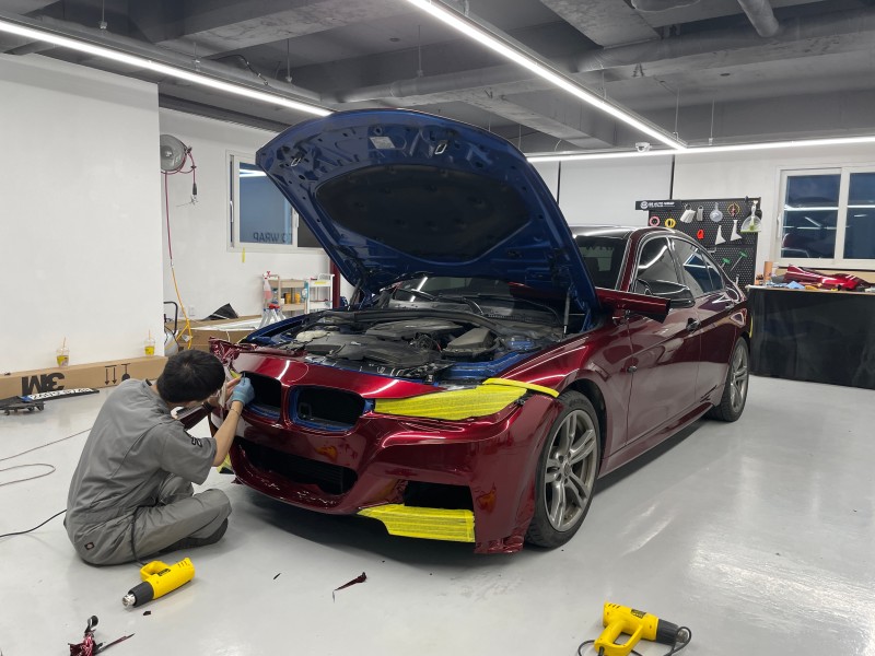 화성 향남읍 / 메탈레드 고광택 리쿼드 전체랩핑(AX) / BMW / 3시리즈