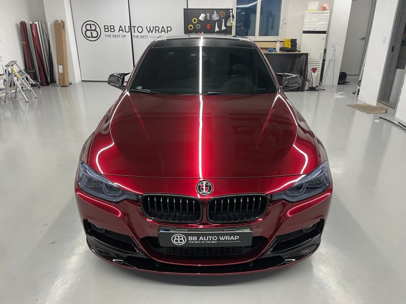 화성 향남읍 / 메탈레드 고광택 리쿼드 전체랩핑(AX) / BMW / 3시리즈