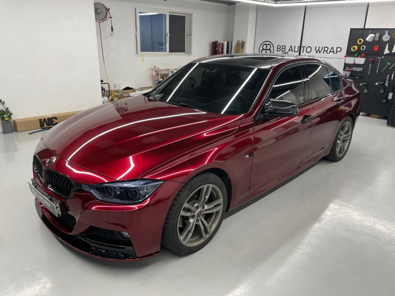 화성 향남읍 / 메탈레드 고광택 리쿼드 전체랩핑(AX) / BMW / 3시리즈