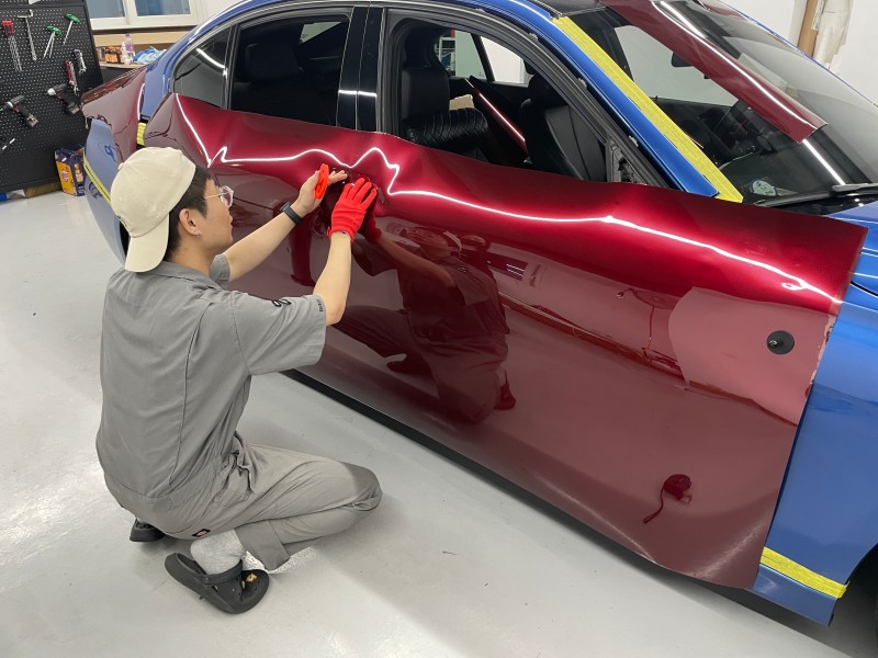 화성 향남읍 / 메탈레드 고광택 리쿼드 전체랩핑(AX) / BMW / 3시리즈