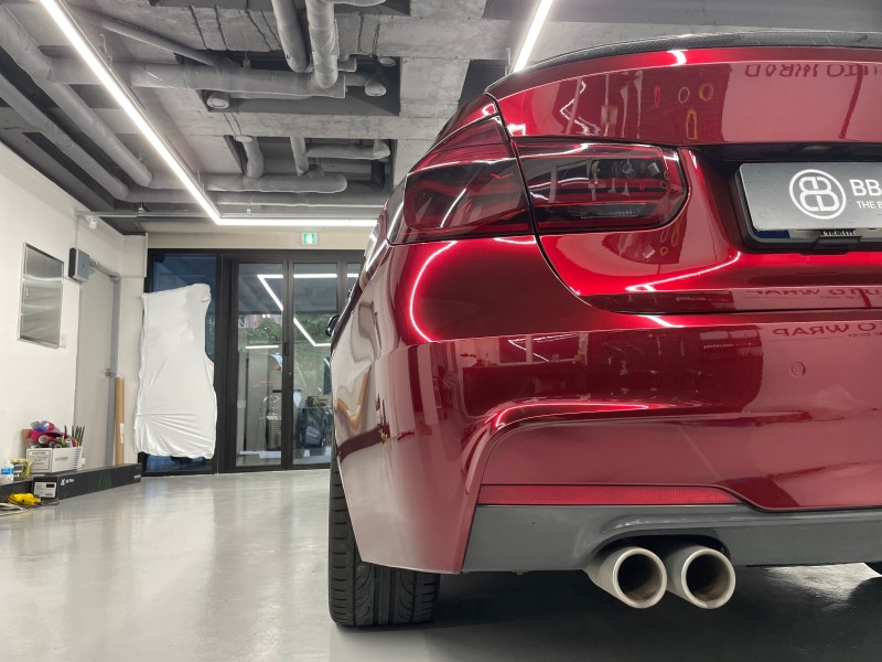 화성 향남읍 / 메탈레드 고광택 리쿼드 전체랩핑(AX) / BMW / 3시리즈