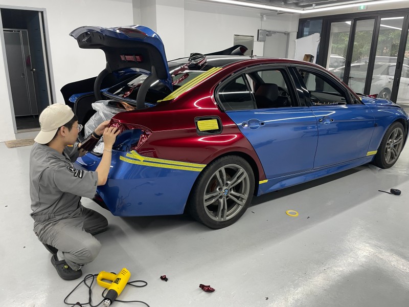 화성 향남읍 / 메탈레드 고광택 리쿼드 전체랩핑(AX) / BMW / 3시리즈