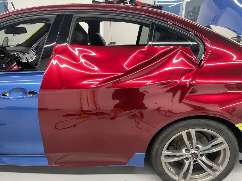 화성 향남읍 / 메탈레드 고광택 리쿼드 전체랩핑(AX) / BMW / 3시리즈