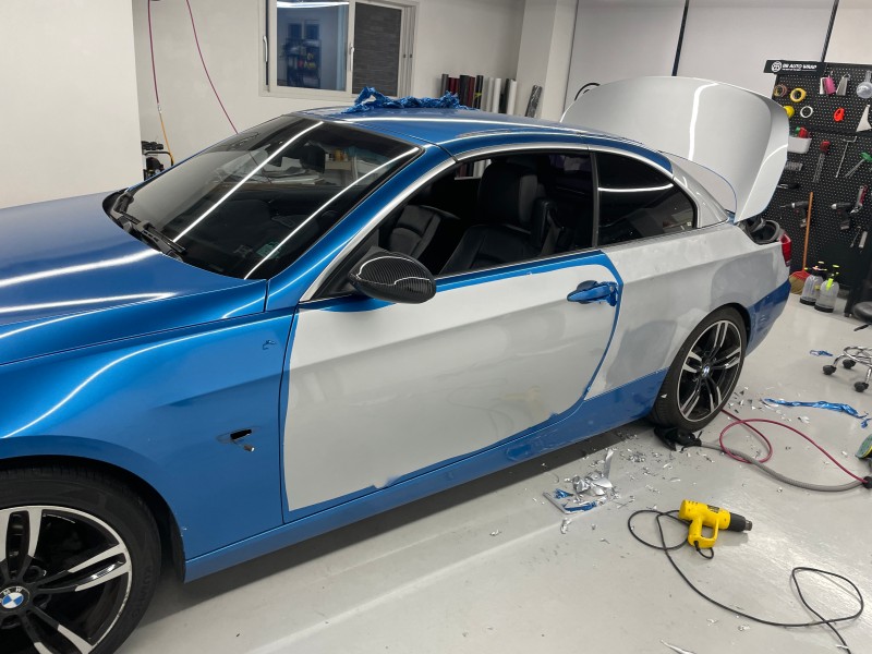 화성 향남읍 / 프리즈마틱 그레이 전체랩핑(에이버리) / BMW / 3시리즈 328i 컨버터블