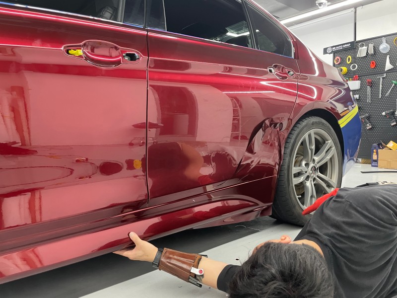화성 향남읍 / 메탈레드 고광택 리쿼드 전체랩핑(AX) / BMW / 3시리즈