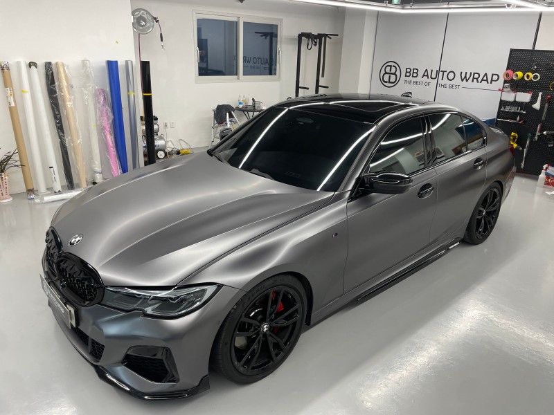 화성 향남읍 / 사틴다크그레이 전체랩핑(3m) / BMW / 3시리즈