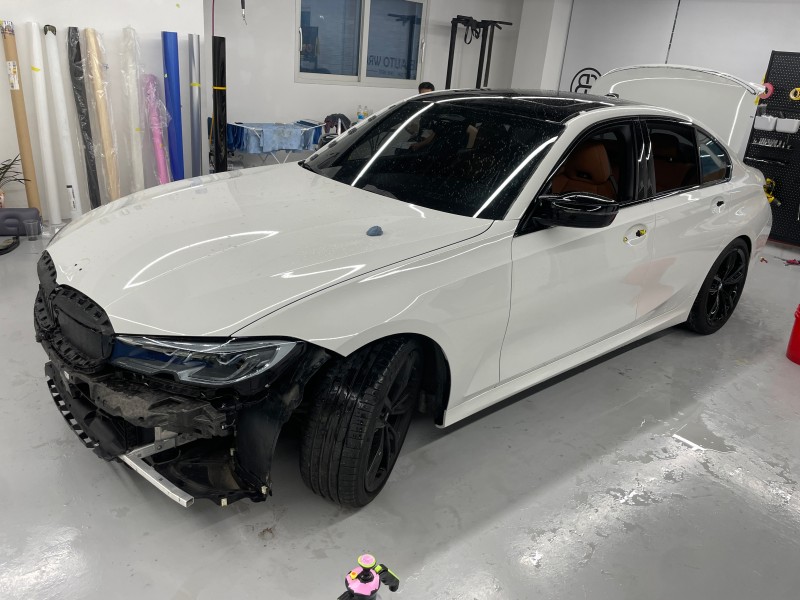 화성 향남읍 / 사틴다크그레이 전체랩핑(3m) / BMW / 3시리즈