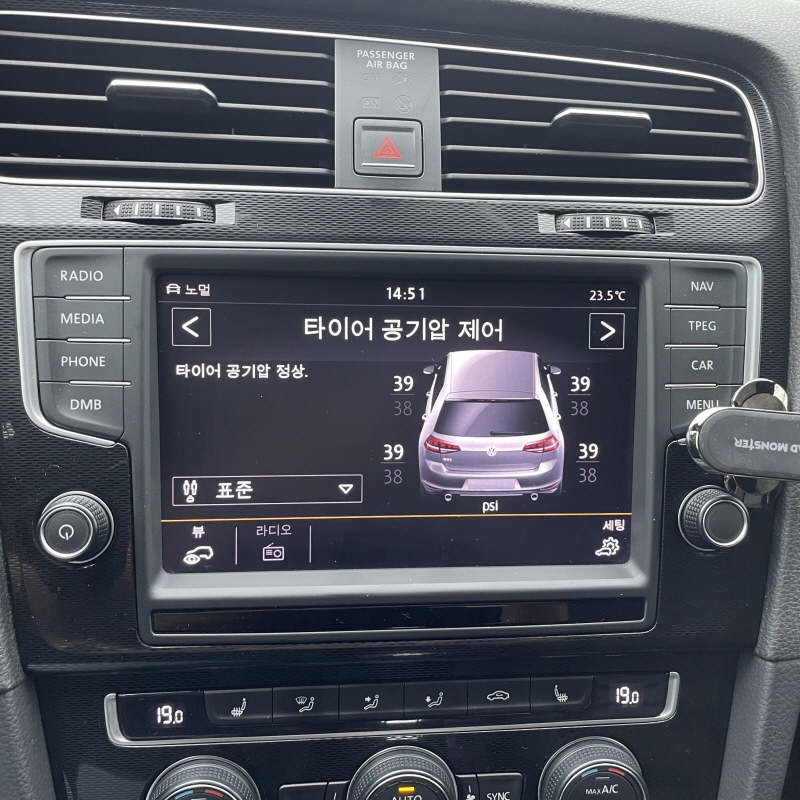 이천 부발읍 / 순정옵션(레트로핏) / 타이어 공기압 모니터링 TPMS 장착. / 폭스바겐 / 골프 / 골프 7세대