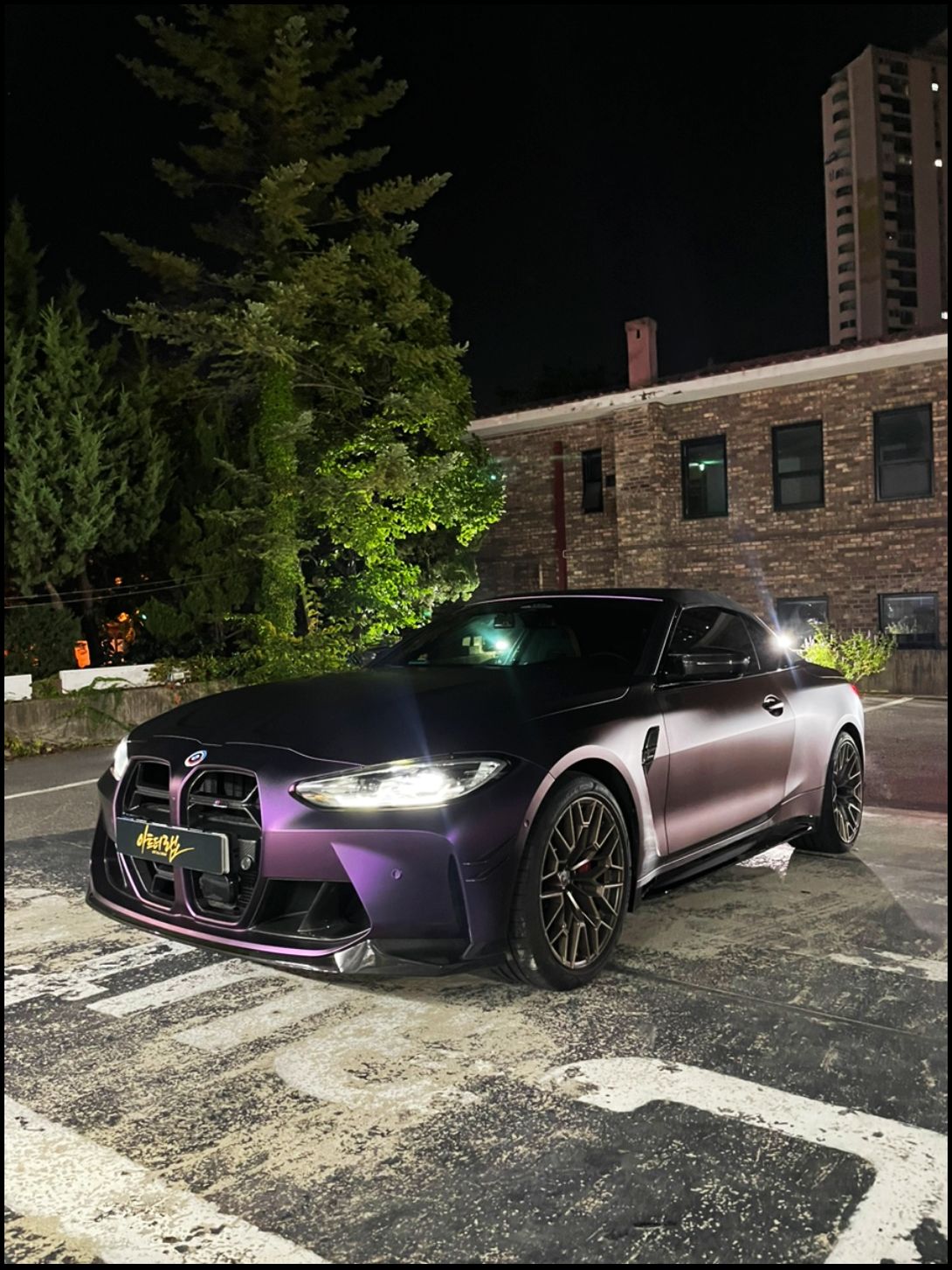 성남 판교 분당구 / 무광블랙퍼플 전체랩핑 / BMW / M4 (G82)