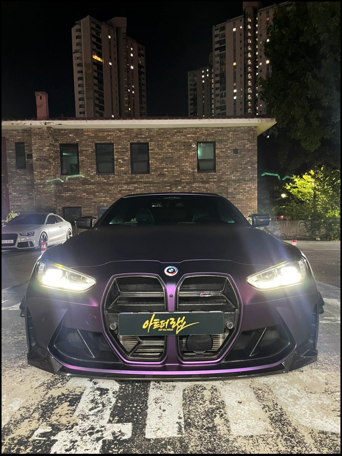 성남 판교 분당구 / 무광블랙퍼플 전체랩핑 / BMW / M4 (G82)