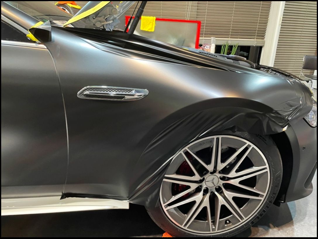 인천시 서구 / 전체랩핑 / 사틴블랙 컬러 / 벤츠 / AMG GT 43 4도