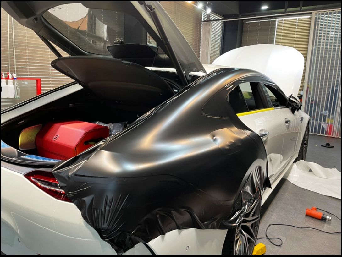 인천시 서구 / 전체랩핑 / 사틴블랙 컬러 / 벤츠 / AMG GT 43 4도