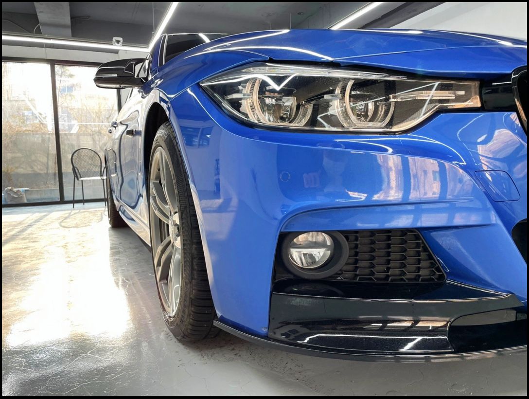 화성 향남읍 / 전체랩핑 / 3M 2080 / 글로스 라이트 그린 컬러 / BMW / 3시리즈 / 320d