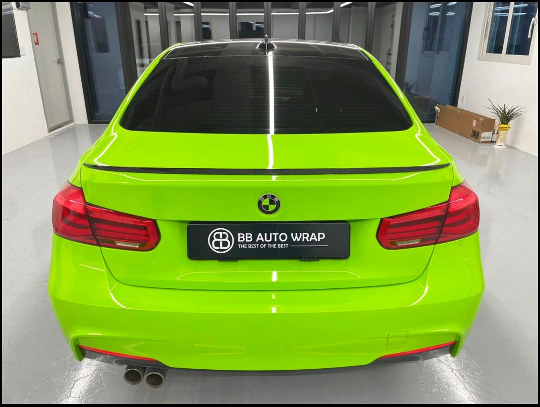 화성 향남읍 / 전체랩핑 / 3M 2080 / 글로스 라이트 그린 컬러 / BMW / 3시리즈 / 320d