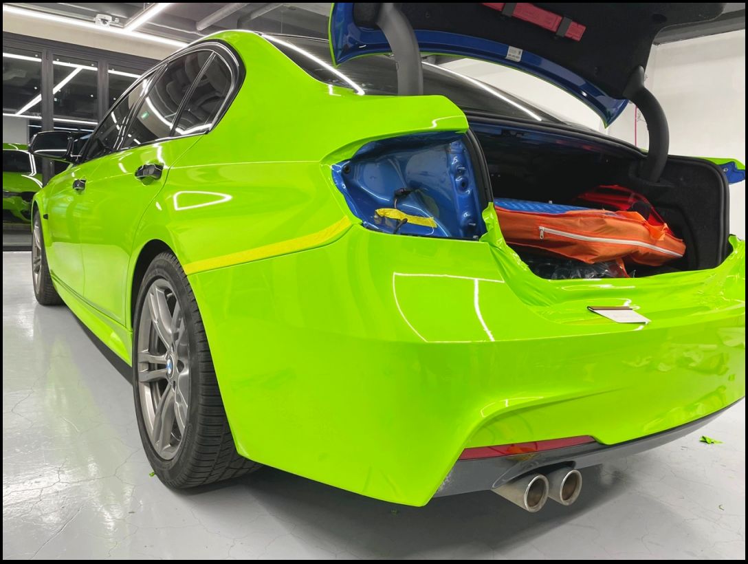 화성 향남읍 / 전체랩핑 / 3M 2080 / 글로스 라이트 그린 컬러 / BMW / 3시리즈 / 320d