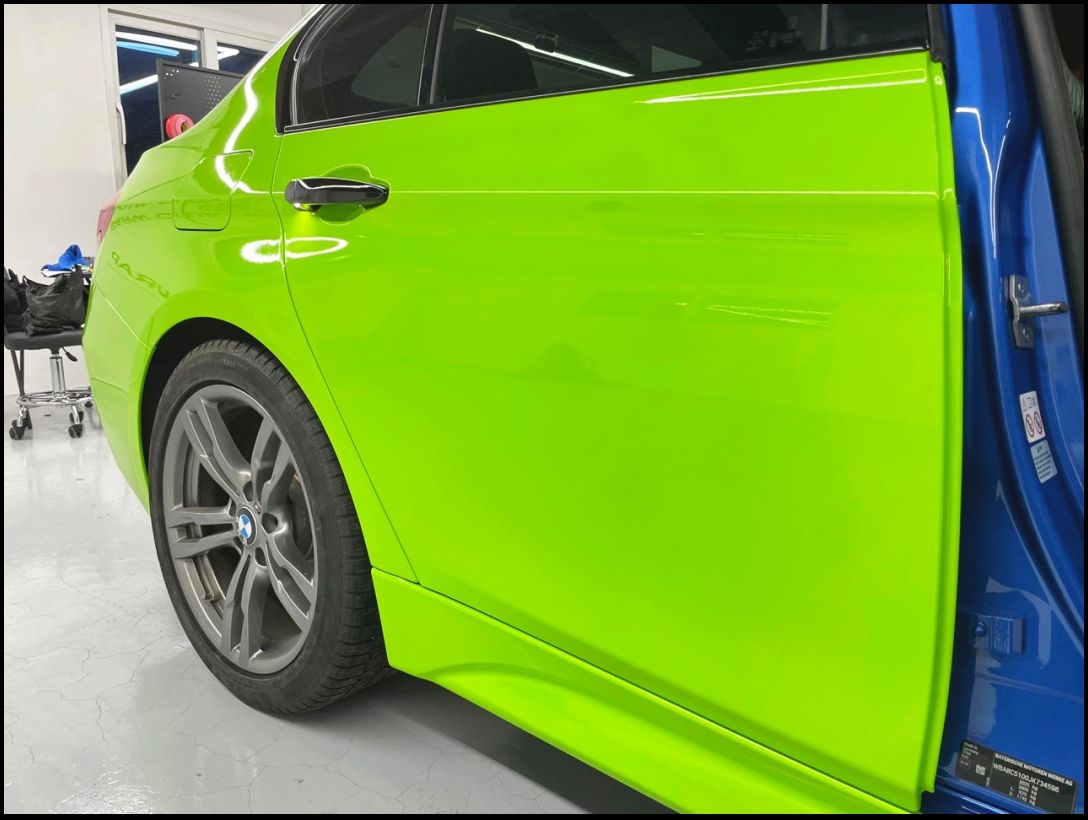 화성 향남읍 / 전체랩핑 / 3M 2080 / 글로스 라이트 그린 컬러 / BMW / 3시리즈 / 320d