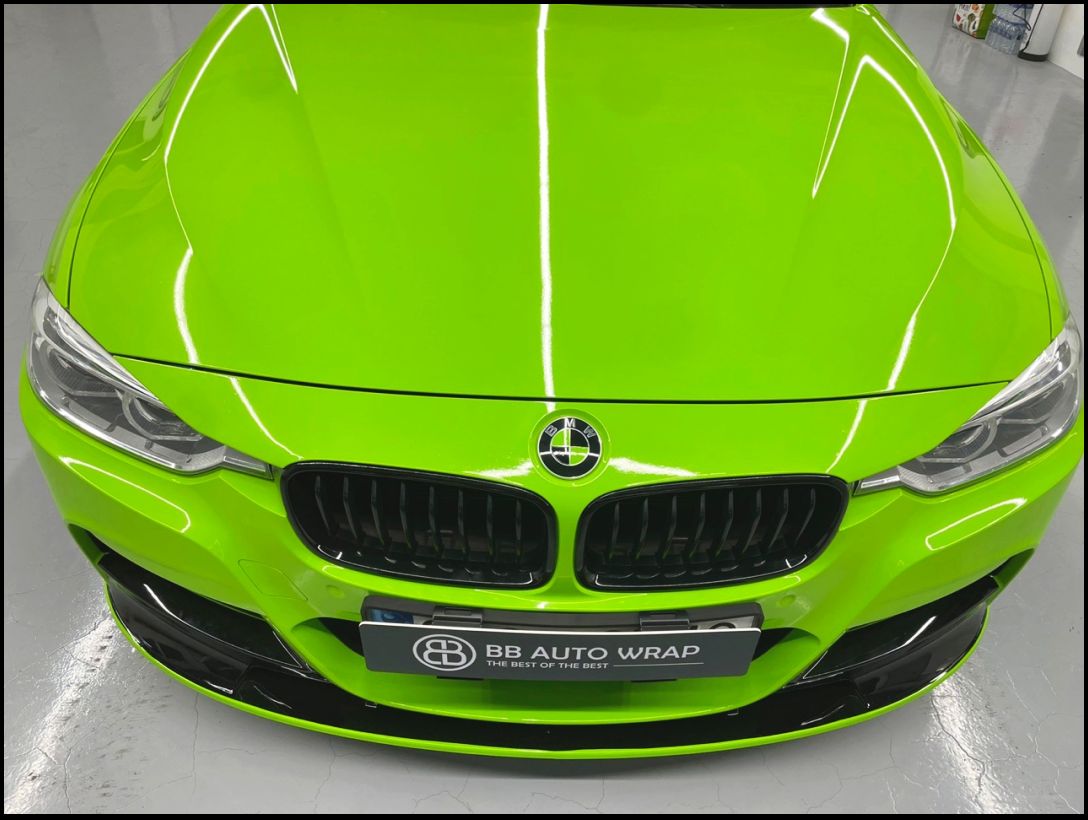 화성 향남읍 / 전체랩핑 / 3M 2080 / 글로스 라이트 그린 컬러 / BMW / 3시리즈 / 320d