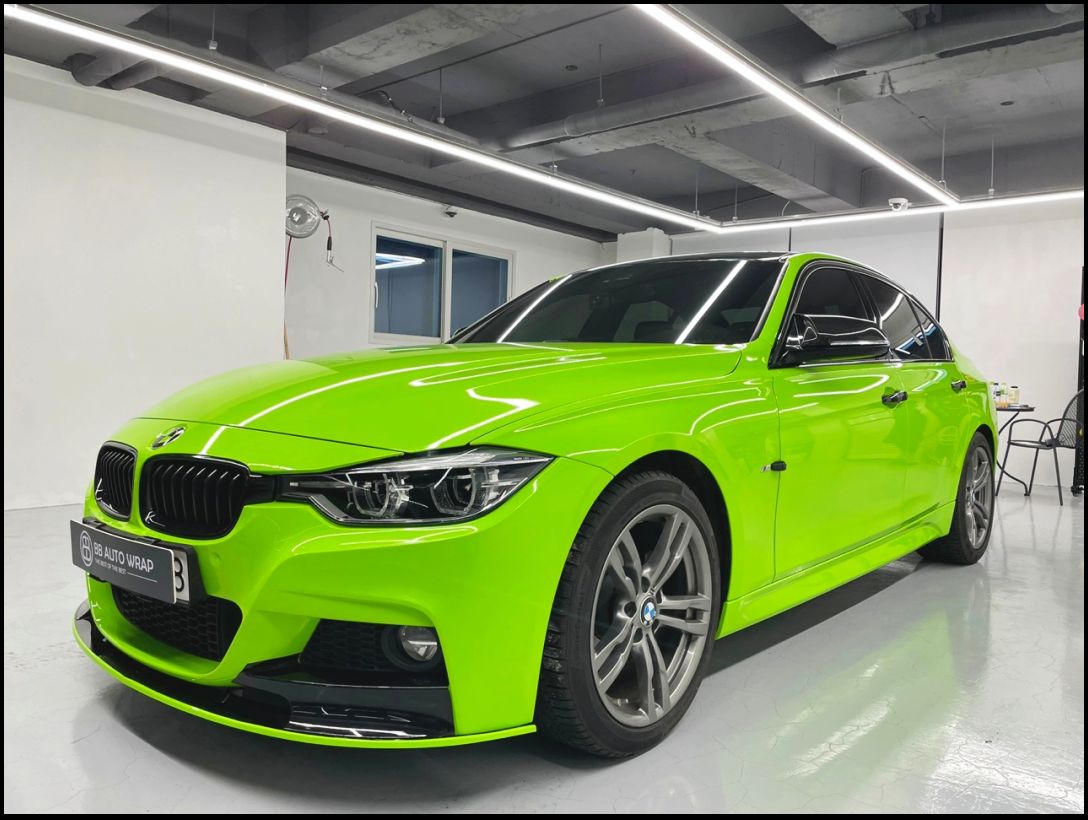 화성 향남읍 / 전체랩핑 / 3M 2080 / 글로스 라이트 그린 컬러 / BMW / 3시리즈 / 320d