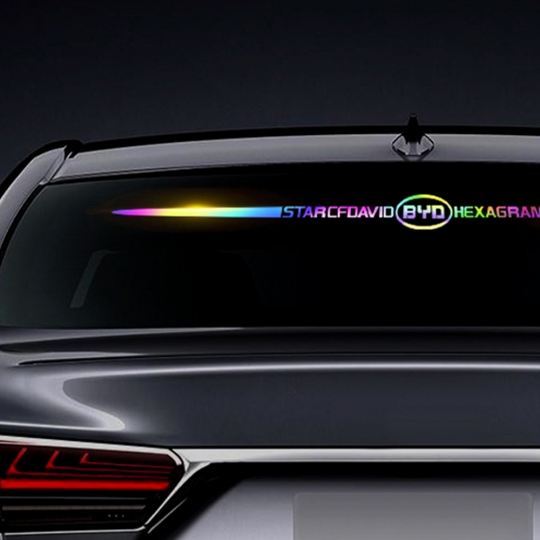 오토크루 차량용 로고 홀로그램 스티커 엠블럼 엣지 스티커