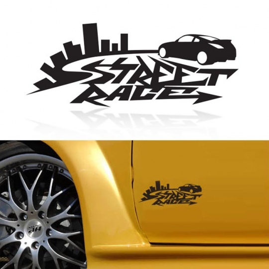 [자동차스티커] 스트릿레이스 Street_Race (22cmX8.7cm)