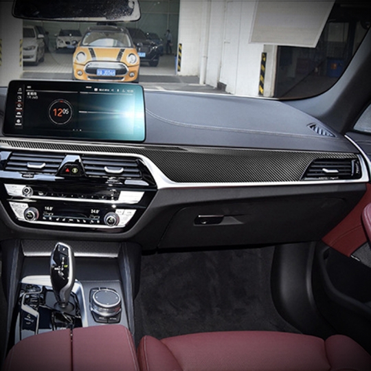 BMW 5시리즈 G30 조수석 전면 트림 커버-카본 수전사