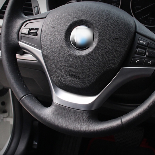 BMW 1시리즈 F20 스티어링 휠 핸들 하단 커버-실버