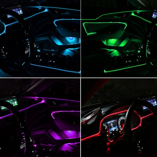 오토크루 소리반응 레인보우 RGB 엠비언트 라이트 광섬유 무드등 AC-L01