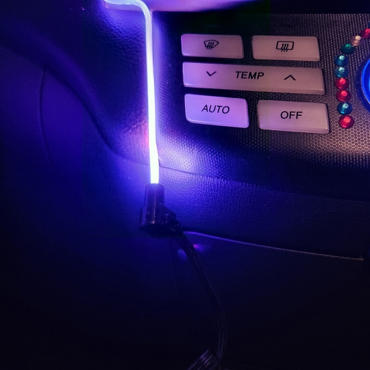 오토크루 소리반응 레인보우 RGB 엠비언트 라이트 광섬유 무드등 AC-L01