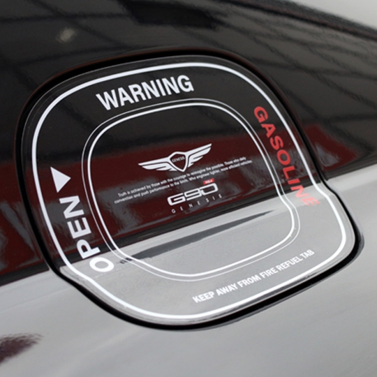 제네시스 G90 RS4 주유구 데코 혼유방지 스티커 보호필름 랩핑 데칼 보호 기스방지 스크래치 방지 자동차 용품