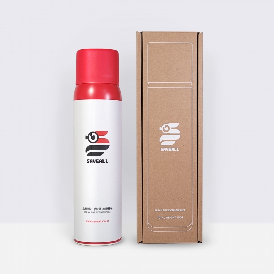 [세이브올] 휴대용 가정용 KFI 국가검증 강화액 스프레이 소화기 소화용구 450g