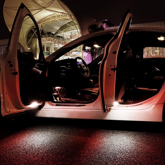 BMW 시리즈 미니 LED 도어 램프 라이트 경고등 야간 튜닝 용품