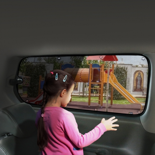 아크모 학원 차량용 썬팅 햇빛가리개 어린이 통학버스 커튼