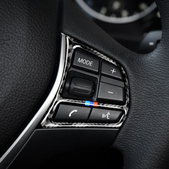 BMW 4시리즈 F32 F33 F36 M스타일 스티어링 휠 핸들 버튼 테두리 커버 몰딩-리얼카본
