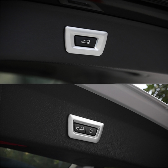 BMW 3GT F34 트렁크 닫힘 버튼부 커버-실버