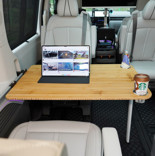 [슈어글렌스] 이그나이트플레인 스타리아 차량용 테이블 트레이 차량 식탁 자동차 책상 우드테이블 실내 차박테이블 XT801