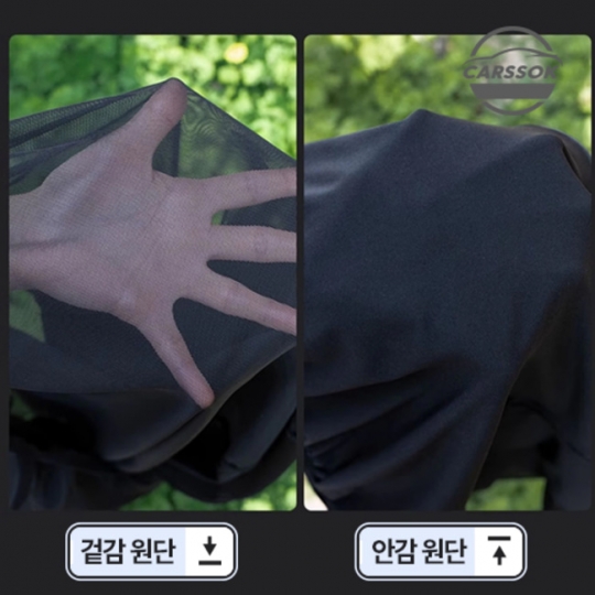 카쏙 차량용 햇빛/벌레 차단 통풍커버 (뒷좌석), 창문지퍼형 햇빛가리개 통풍방충망 모기장 캠핑 차박