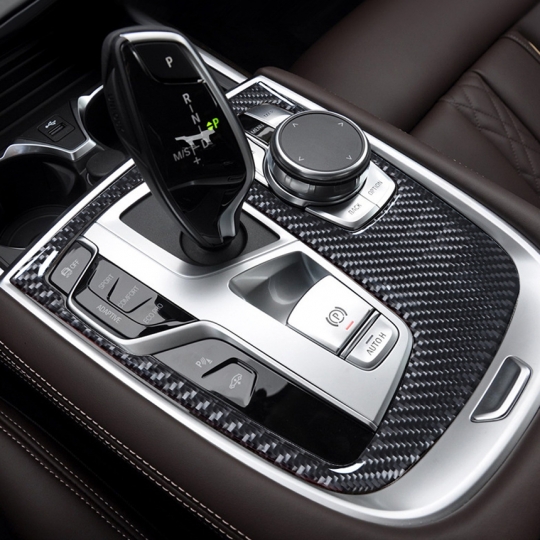 트루파츠 BMW 7시리즈 G11 기어 패널 커버-리얼카본