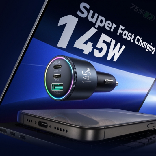 에어그립 조이룸 3포트 145W 100W 차량용 초고속 충전기 QC4.0 PD PPS