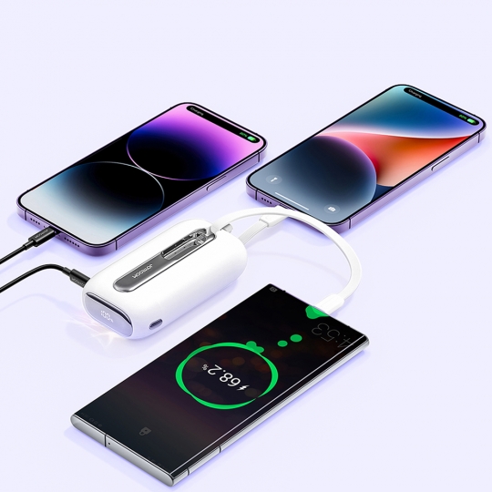 에어그립 조이룸 마카롱 보조배터리 10000mAh 22.5w 고속충전 C타입 8핀 일체형