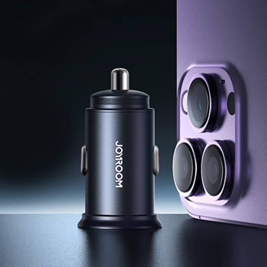 에어그립 조이룸 풀메탈 미니 차량용 초고속 2포트 시거잭 충전기 60W USB C타입