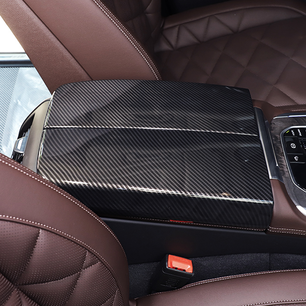 트루파츠 BMW X5 G05 X6 G06 X7 G07 콘솔박스 상면 팔걸이 커버-카본수전사