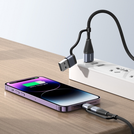 조이룸 4in1 멀티 고속충전 케이블 60W C타입 아이폰 아이패드 갤럭시 8핀 1.2m CtoC CtoA