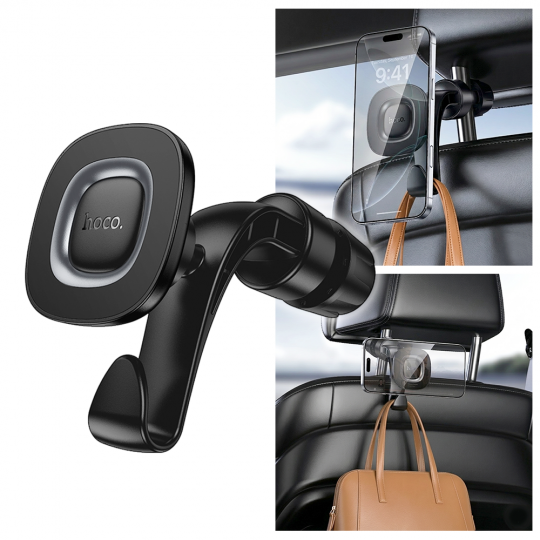 호코 2in1 차량 뒷좌석용 맥세이프 헤드레스트 후크 멀티 거치대 가방걸이
